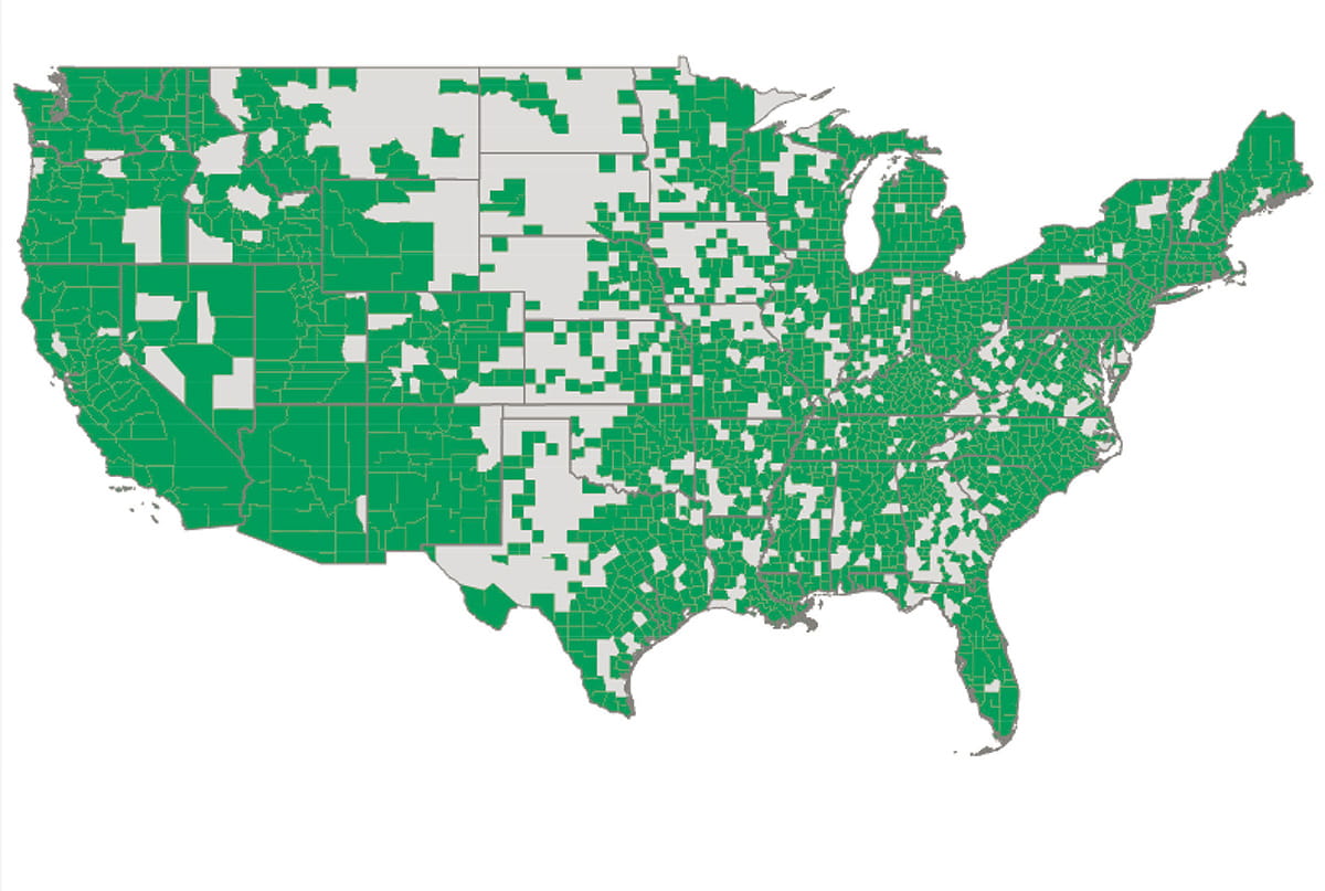 map of USA